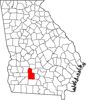 Map Of Georgia Highlighting Worth County