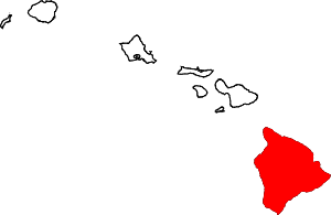 Map Of Hawaii Highlighting Hawaii County