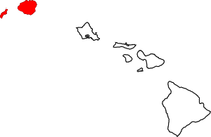 Map Of Hawaii Highlighting Kauai County