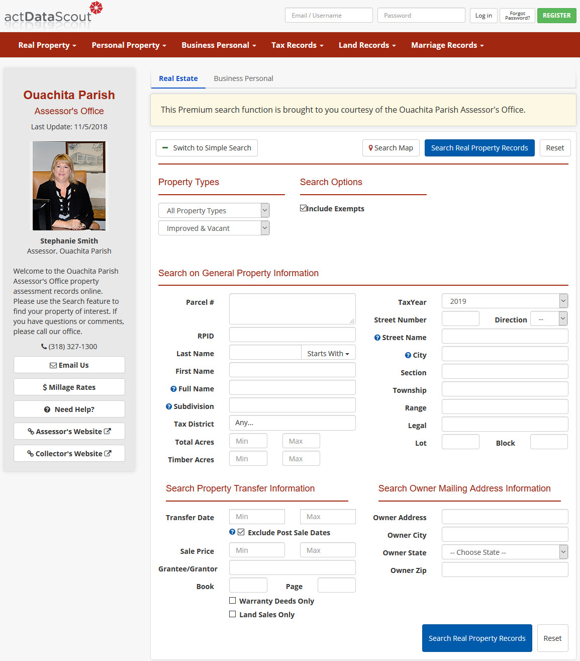 Image of Home Page - Ouachita Parish Assessor's Office