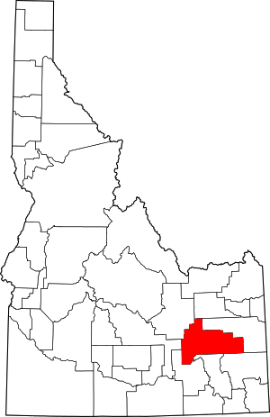 Map Of Idaho Highlighting Bingham County