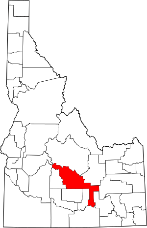 Map Of Idaho Highlighting Blaine County