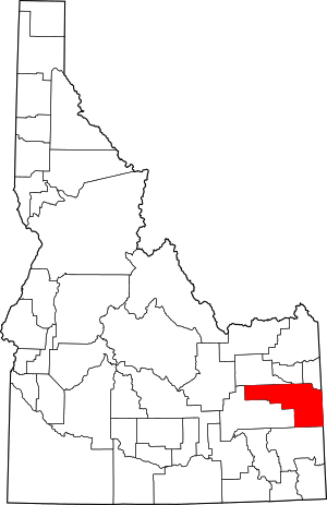 Map Of Idaho Highlighting Bonneville County