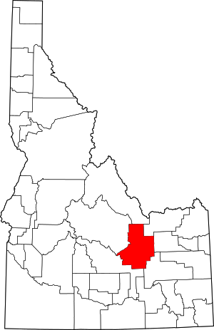 Map Of Idaho Highlighting Butte County