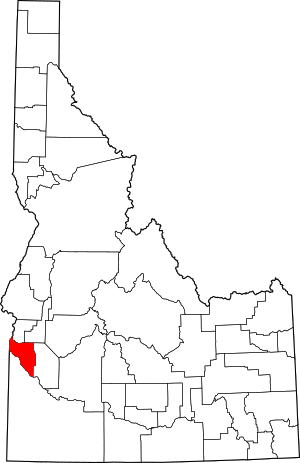 Map Of Idaho Highlighting Canyon County