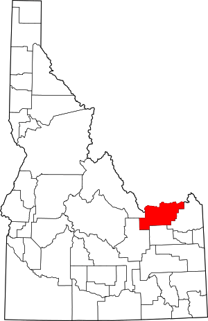 Map Of Idaho Highlighting Clark County