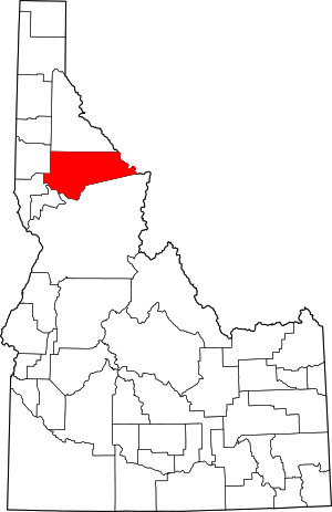 Map Of Idaho Highlighting Clearwater County