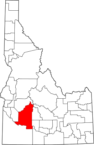 Map Of Idaho Highlighting Elmore County
