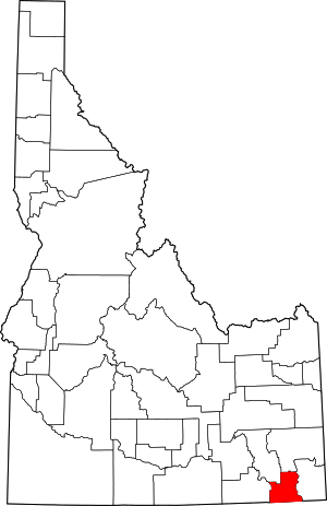 Map Of Idaho Highlighting Franklin County