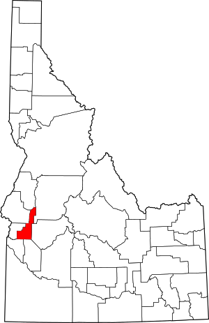 Map Of Idaho Highlighting Gem County