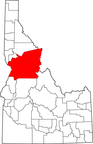 Map Of Idaho Highlighting Idaho County