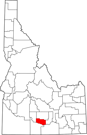 Map Of Idaho Highlighting Jerome County