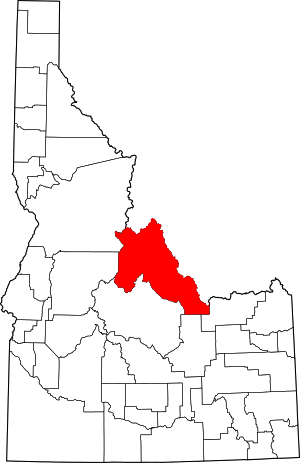 Map Of Idaho Highlighting Lemhi County