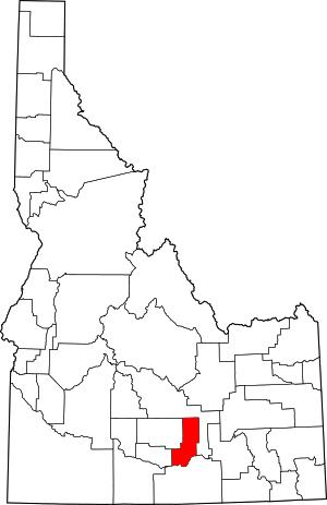 Map Of Idaho Highlighting Minidoka County