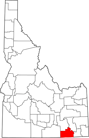 Map Of Idaho Highlighting Oneida County