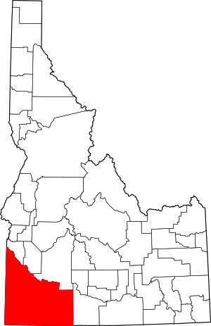 Map Of Idaho Highlighting Owyhee County