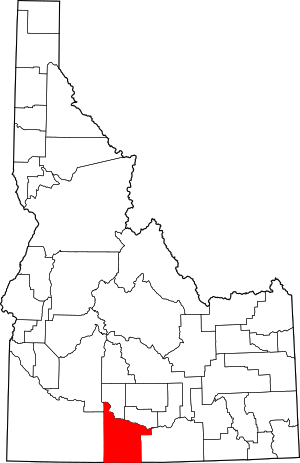 Map Of Idaho Highlighting Twin Falls County