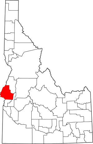 Map Of Idaho Highlighting Washington County