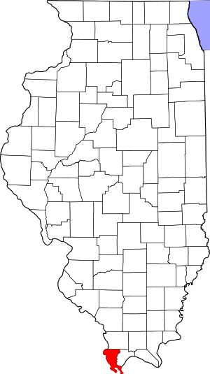 Map Of Illinois Highlighting Alexander County