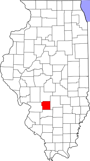 Map Of Illinois Highlighting Bond County