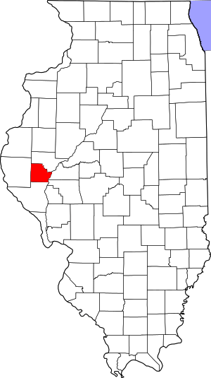 Map Of Illinois Highlighting Brown County