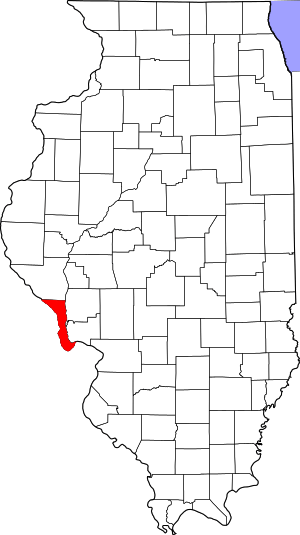 Map Of Illinois Highlighting Calhoun County