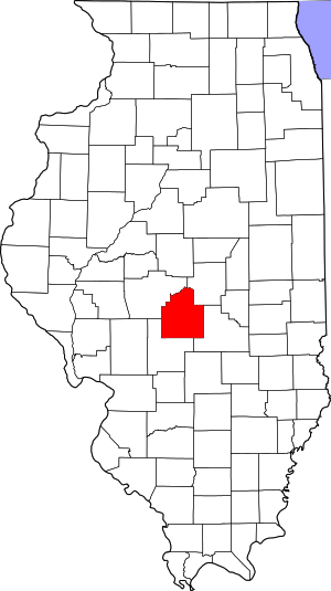 Map Of Illinois Highlighting Christian County