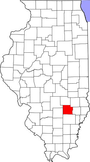 Map Of Illinois Highlighting Clay County