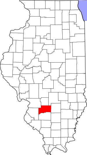 Map Of Illinois Highlighting Clinton County