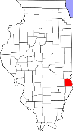 Map Of Illinois Highlighting Crawford County