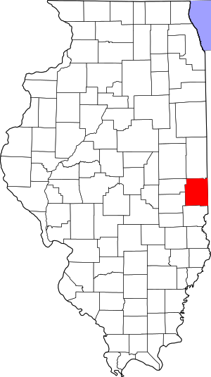 Map Of Illinois Highlighting Edgar County