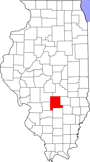 Map Of Illinois Highlighting Fayette County