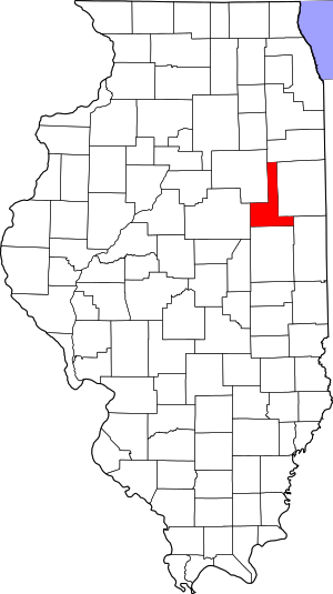 Map Of Illinois Highlighting Ford County