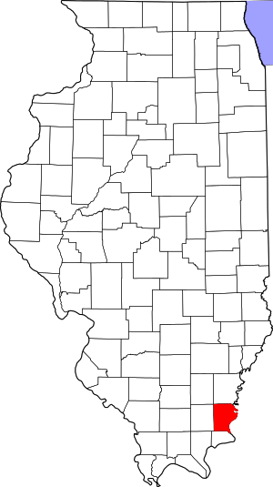 Map Of Illinois Highlighting Gallatin County