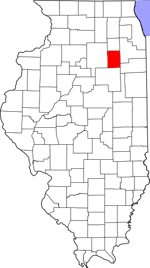 Map Of Illinois Highlighting Grundy County