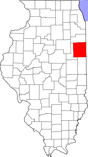 Map Of Illinois Highlighting Iroquois County