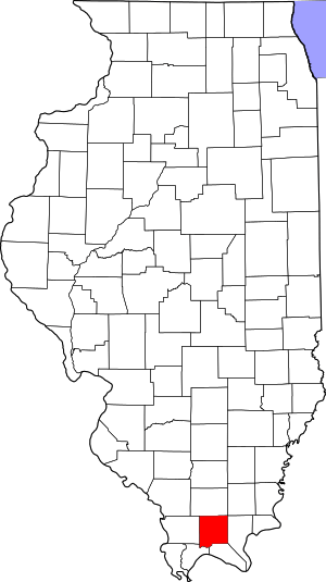 Map Of Illinois Highlighting Johnson County