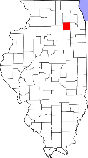 Map Of Illinois Highlighting Kendall County