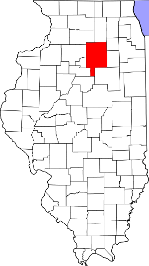 Map Of Illinois Highlighting Lasalle County