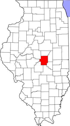 Map Of Illinois Highlighting Macon County