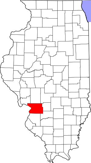 Map Of Illinois Highlighting Madison County