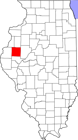 Map Of Illinois Highlighting Mcdonough County