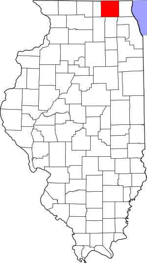 Map Of Illinois Highlighting Mchenry County