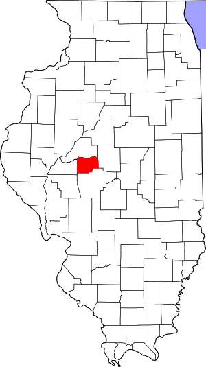 Map Of Illinois Highlighting Menard County