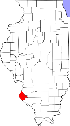 Map Of Illinois Highlighting Monroe County