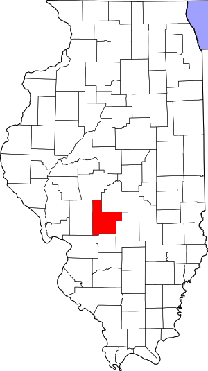 Map Of Illinois Highlighting Montgomery County