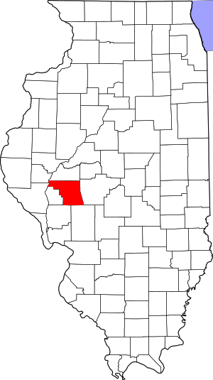 Map Of Illinois Highlighting Morgan County