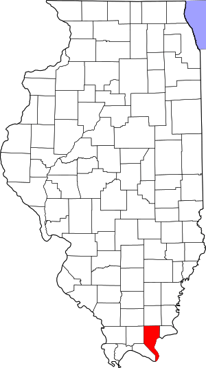 Map Of Illinois Highlighting Pope County