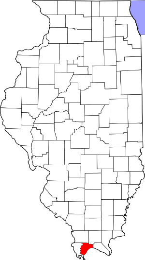 Map Of Illinois Highlighting Pulaski County