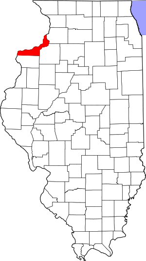 Map Of Illinois Highlighting Rock Island County